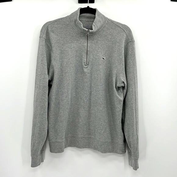 Vineyard Vines 1/4 Zip Pullover - Gray - Small - Picture 1 of 5